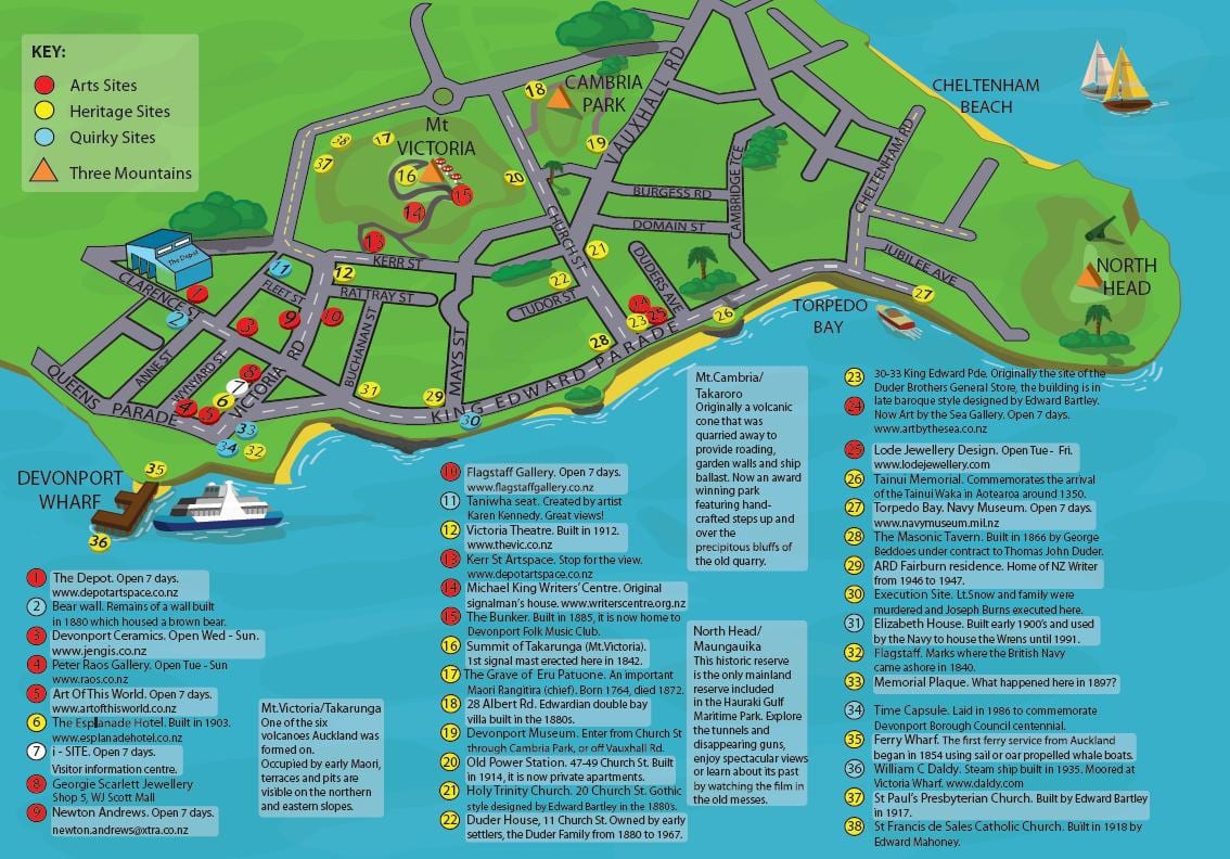 карта на Devonport Окленд