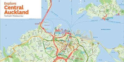 Карта на централна Окленд
