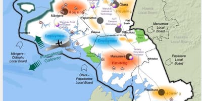 Карта на јужна Окленд